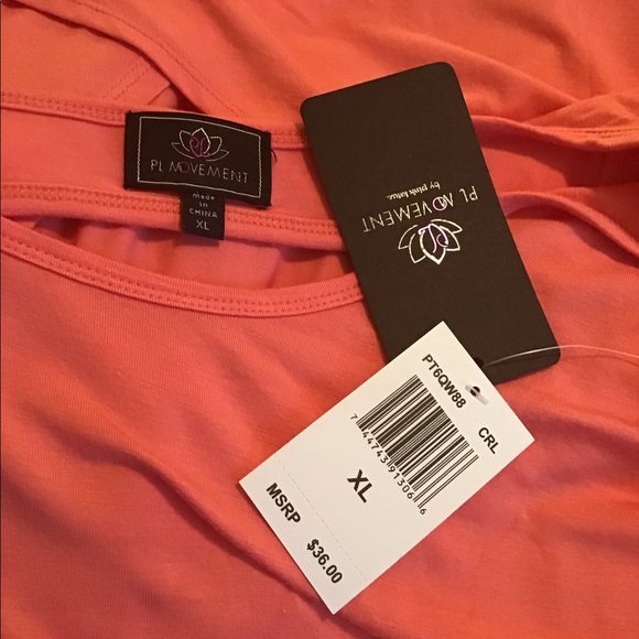 Pink Lotus Coral cut-out back top M/L - Picture 6 of 7